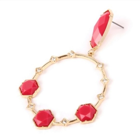 02698 Hoop Drop Earrings - Picture 5 of 6